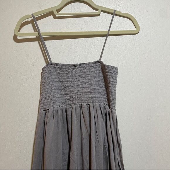 Calder Blake Small Lili Jumpsuit Anthracite Smocked Wide Leg Relaxed Fit Comfy - Picture 9 of 13